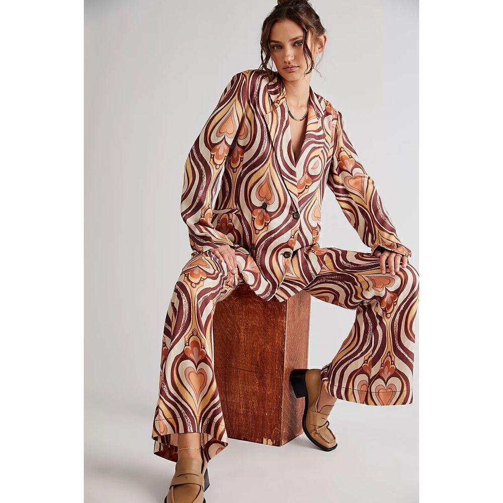 Free people One Way Out Printed Suit size 8